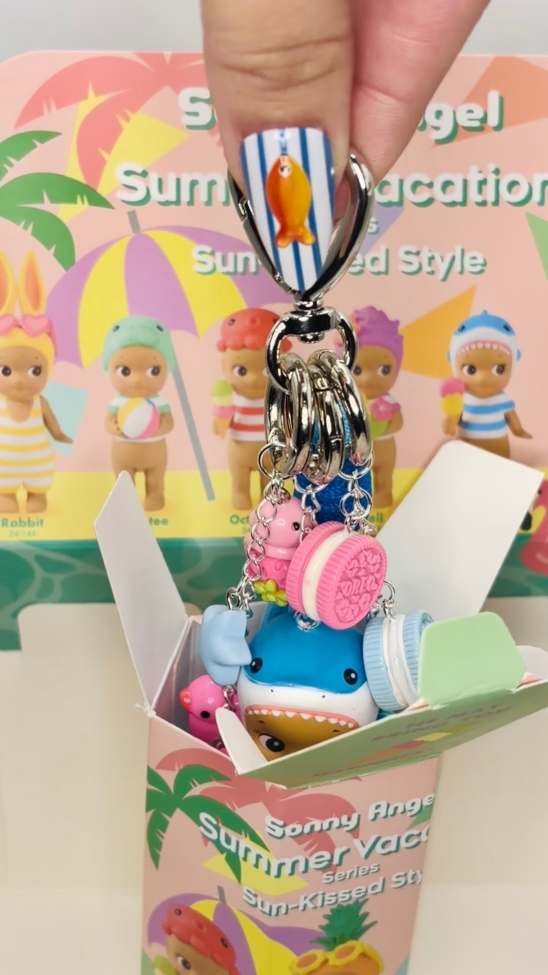 Sonny Angel Summer Vacation Shark - Custom Keychain | Bag Charm
