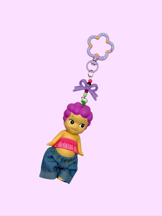 Sonny Angel Fruit Series Grape - Custom Keychain | Bag Charm
