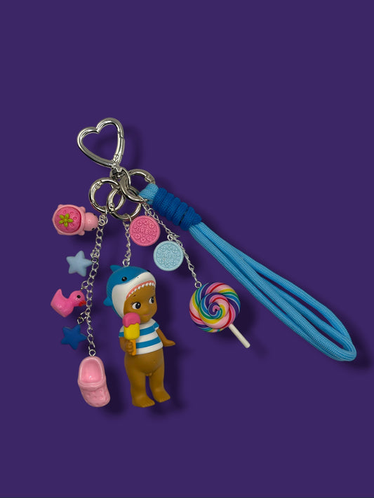 Sonny Angel Summer Vacation Shark - Custom Keychain | Bag Charm