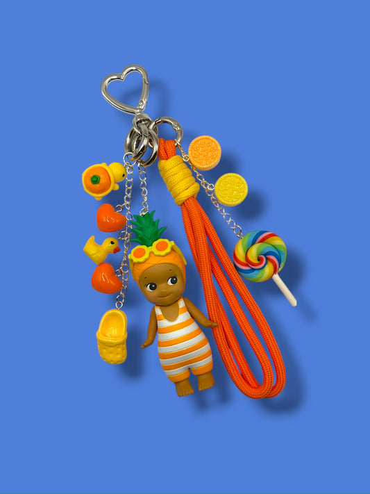 Sonny Angel Summer Vacation Pineapple - Custom Keychain | Bag Charm